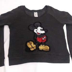 Disney Mickey Mouse sequins Womens long s. sweater